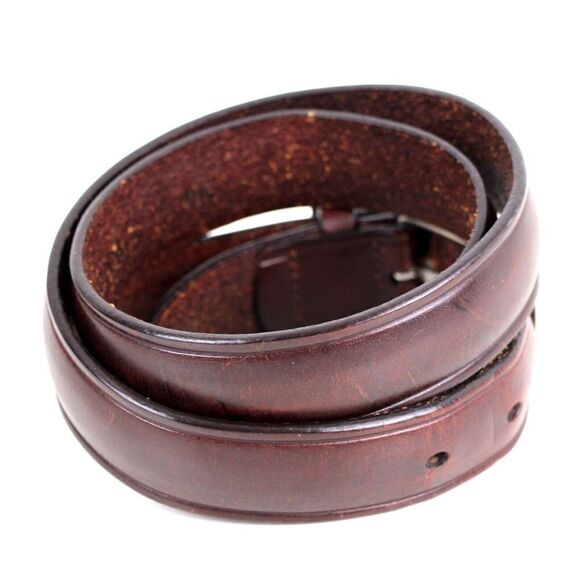 Nautica BROWN GENUINE LEATHER 1"Wd CASUAL DRESS MEN'S BELT Sz 34 (X77 - Picture 5 of 14